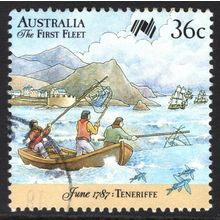 AUSTRALIA 1987: FIRST FLEET TENERIFFE - 36c FISHING USED (G4)