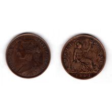Great Britain. Victoria. Halfpenny 1861. dy21569