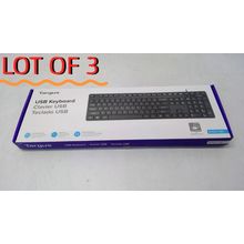 (NEW) LOT OF3 Targus MODEL:AKB600 USB Wired Keyboard SKU:AKB30US