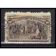 Used 237 10c Columbus Presenting Natives Average RA0925