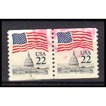 Used 2115a 22c U.S. Flag Very Fine CNP Left 5 PA0605