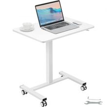 Mobile Standing Desk, 28"-44" Gas-Spring Height Adjustable Sit-Stand Desk, 4...