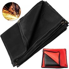 6 x 10 Ft Welding Blanket Black Fiberglass Blanket Portable Fiberglass Fire ...
