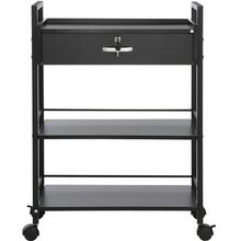 Beauty Salon Trolley Cart, 3-Tier Hair Salon Stations Cabinet for Stylist wi...