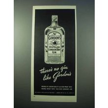 1953 Gordon's Distilled London Dry Gin Ad - No Gin Like