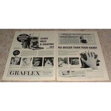 1953 Graflex 23 2-pg Camera Ad - Every Inch a Graphic!!