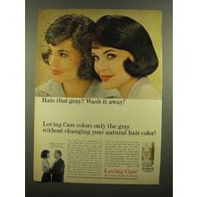 1965 Clairol Loving Care Hair Color Lotion Ad - Wash It Away