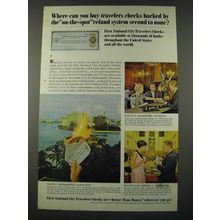 1965 First National City Travelers Checks Ad - On-the-Spot Refund