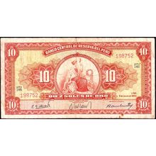 1960 Peru Banknote 10 Soles