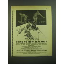 1968 New Zealand Shipping Company Ad - Surfing, Skiiing