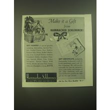 1945 Hammacher Schlemmer Gift Hamper and Gift Certificate Ad - Make it a gift