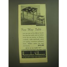 1945 Hammacher Schlemmer Five-Way Table Advertisement
