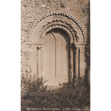 Norman Door at Thurlton Church Suffolk Old Real Photo Postcard
