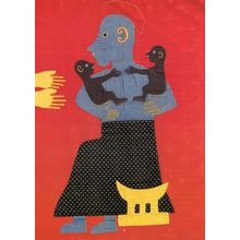 Peter Adler Protecting Children Painting Postcard
