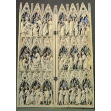Soissons Diptych With Scenes From The Passion 13th Century Painting Postcard