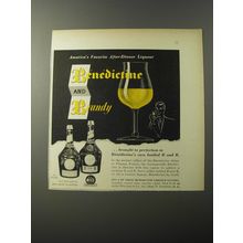 1953 Benedictine Liqueur Ad - America's favorite after-dinner liqueur