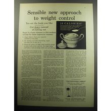 1957 Sugar Information, Inc. Ad - Sensible new approach to weight control