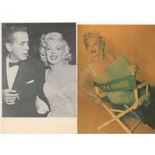 Marilyn Monroe 2x Printed Signed Stunning Photo Postcard s