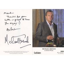 Michael French Eastenders Reverse Rare Hand Signed Cast Card Photo