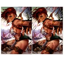 2021 Dynamite Comics Red Sonja Virgin & Bloody Virgin Variants #28 Signed