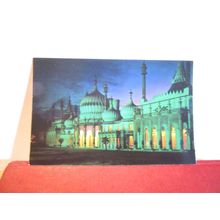 THE ROYAL PAVILION at night, BRIGHTON unused postcard Colourmaster =