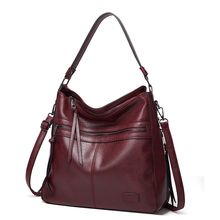 Women Handbags Large Designer Ladies Hobo bag Bucket Purse Faux Leather Red