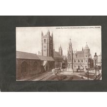 Postcard Devon Plymouth St Andrews Cross and Guildhall Square