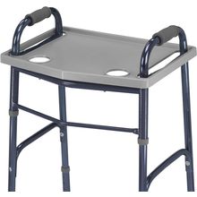 DMI Walker Tray with Cup Holders, Walker Tray for Folding Walkers, Gray