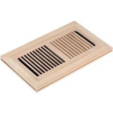 White Oak Wood Floor Register, Flush Mount Vent with Damper, 6X12 Inch, Unfinish