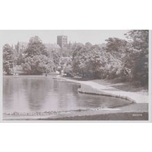 St. Albans Abbey From Lake St. Albans Hertfordshire Postcard (QHER363)