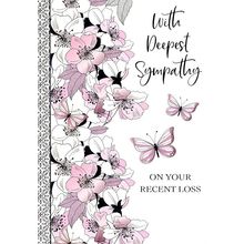 With Deepest Sympathy On Your Recent Loss - Sympathy Greeting Card - 03511