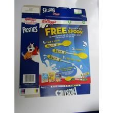 Kelloggs Frosties 2016 Stretch and Sip Spoon Empty Cereal Box