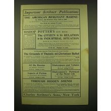 1902 Charles Scribner's Sons Ad - Important Scribner Publications