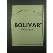 1939 Bolivar Corona Cigar Ad - Premier Havana