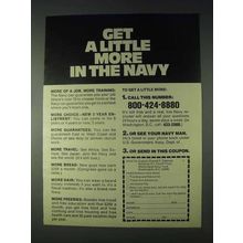 1972 U.S. Navy Ad - Get a Little More in the Navy