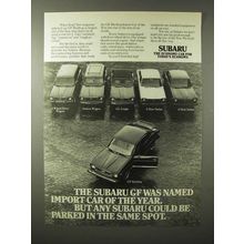 1975 Subaru GF Hardtop Car Ad - Import of the Year