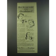 1949 Ovaltine Drink Ad - How do you make your Ovaltine?