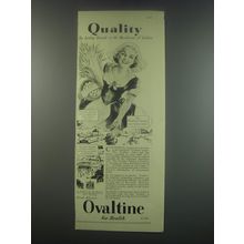 1949 Ovaltine Drink Ad - Quality the guiding principle in the Manufacture