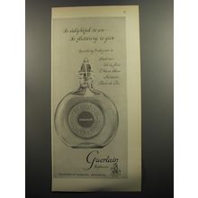 1952 Guerlain Eau de Cologne Shalimar Ad - So delightful to use - so flattering