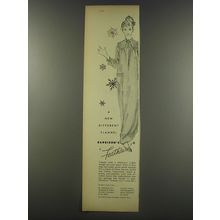 1956 Barbizon Feathaire Night Gown Advertisement - A new different flannel