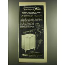 1956 Zenith Chopin Phonograph Ad - Glorious extended range high fidelity
