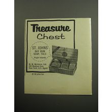 1957 St. Johns Rum, Soap, Talc Advertisement - Treasure chest