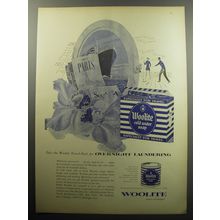 1957 Woolite Detergent Ad - Take Travel-Pack for Overnight Laundering