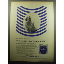 1957 Woolite Detergent Ad - It's in your own hands.. Woolite your woolens