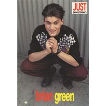 Brian Green 1980s Hip Hop Pop Singer Just Seventeen Rare Postcard