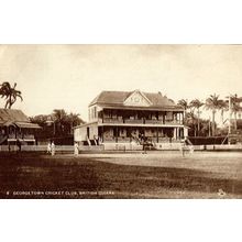 Tennis at George Town Cricket Club British Guiana Guyana Africa Postcard