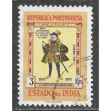 PORTUGAL PORTUGUESE INDIA 1956 450 YEARS FOUNDING BRAGANCA 3RUP USED