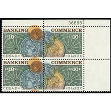 1578a, Mint NH 10¢ - Colors Shifted Way Up Error Plate Block - Stuart Katz
