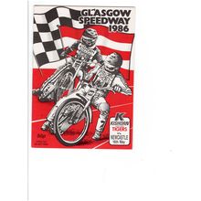 Glasgow v Newcastle 1986 speedway programme