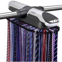 Aniva Motorized Tie Rack Closet Organizer with LED Lights Includes J Hooks for W